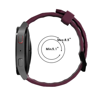 Curved Texture Silicone Watch Band For Galaxy Watch 45mm
