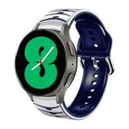 For Samsung Galaxy Watch 4 44mm / White+Blue
