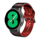 For Samsung Galaxy Watch 4 44mm / Black+Red