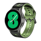For Samsung Galaxy Watch 4 44mm / Black+Green