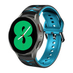 For Samsung Galaxy Watch 4 44mm / Black+Blue