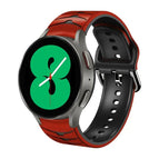 For Samsung Galaxy Watch 4 44mm / Red+Black