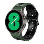 For Samsung Galaxy Watch 4 44mm / Army Green + Black
