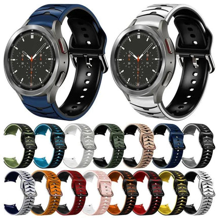 Curved Silicone Watch Band For Galaxy Watch 4 Classic 46mm