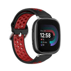 For Fitbit Versa 4 / Black+Red