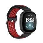 For Fitbit Versa 3 / Black+Red