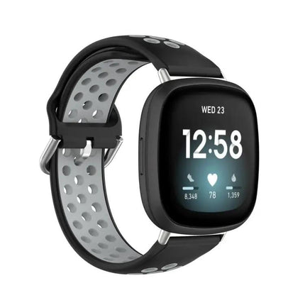 Two-Tone Perforated Silicone Band for Fitbit Versa 4/3 Sense