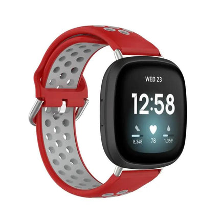 Two-Tone Perforated Silicone Band for Fitbit Versa 4/3 Sense