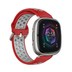 For Fitbit Sense 2 / Red+Grey