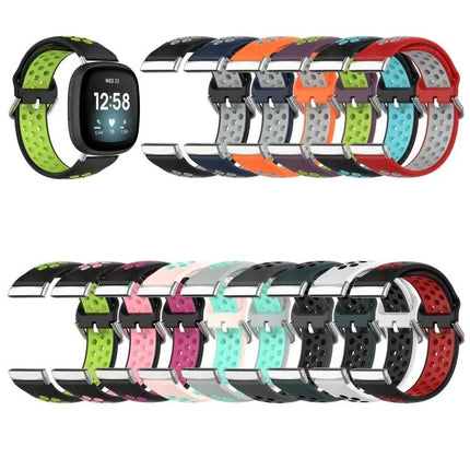 Perforated Breathable Silicone Watch Band for Fitbit Sense 2