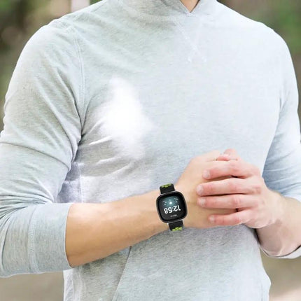 Perforated Breathable Silicone Watch Band for Fitbit Sense 2