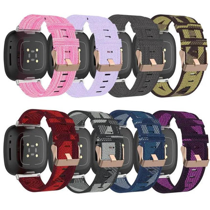 Nylon Woven Watch Band For Fitbit Versa 4/3 Sense 2