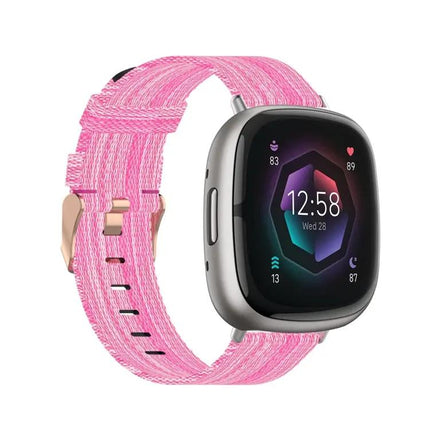 Nylon Woven Watch Band For Fitbit Versa 4/3 Sense 2