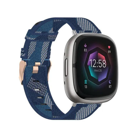 Nylon Woven Watch Band For Fitbit Versa 4/3 Sense 2