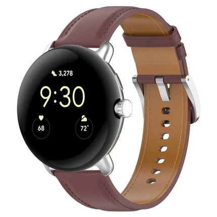 Leather Embossed Watch Band For Google Pixel Watch 41mm