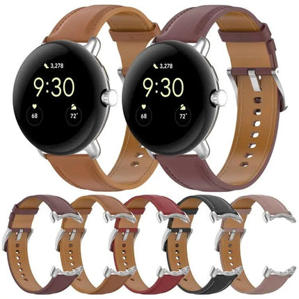Leather Embossed Watch Band For Google Pixel Watch 41mm