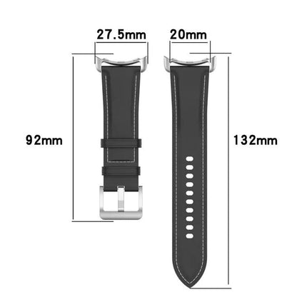 Leather Embossed Watch Band For Google Pixel Watch 41mm