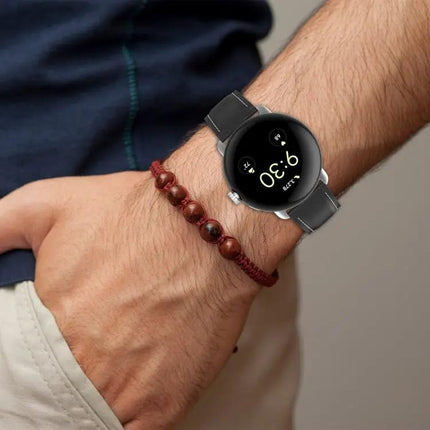 Leather Embossed Watch Band For Google Pixel Watch 41mm