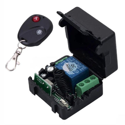 Wireless RF One-Channel Remote Control Switch for Devices with remote fob, 12V relay module, 315/433MHz for lights fans garage control