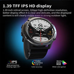 Smart Fitness Watch with 1.39" Color Display, Heart Rate & Blood Pressure Monitoring