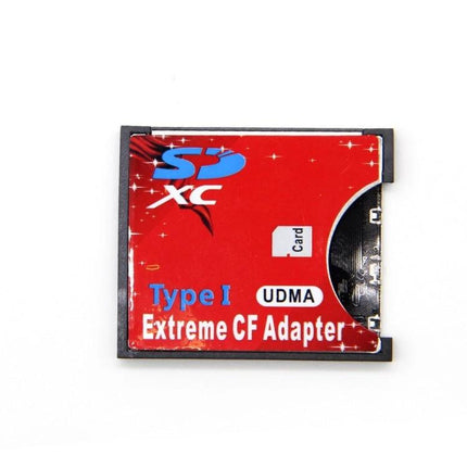 SD Card to Compact Flash Adapter for Cameras and Devices - red Type I CF adapter for using SD/SDXC cards in cameras and laptops