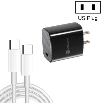 Compact USB-C Charger with Cable for Daily Device Powering – black US plug wall charger with USB-C cable
