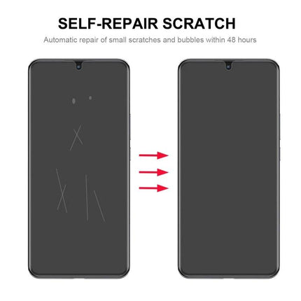 Enkay Soft Hydrogel Screen Protector for Huawei Nova 9 SE 5G showing self-repair scratch feature restoring screen clarity