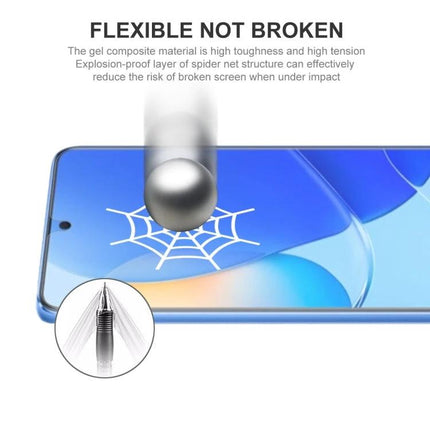 Enkay Soft Hydrogel Screen Protector for Huawei Nova 9 SE 5G showing impact-resistant flexible hydrogel film protecting screen from scratches and drops