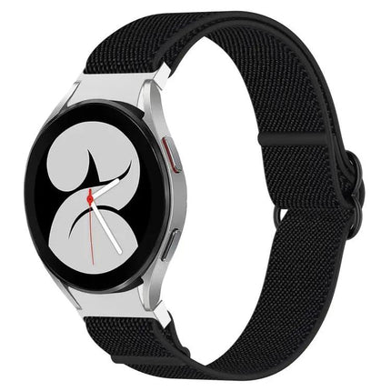 Stretch Nylon Black Buckle Band Samsung Galaxy Watch