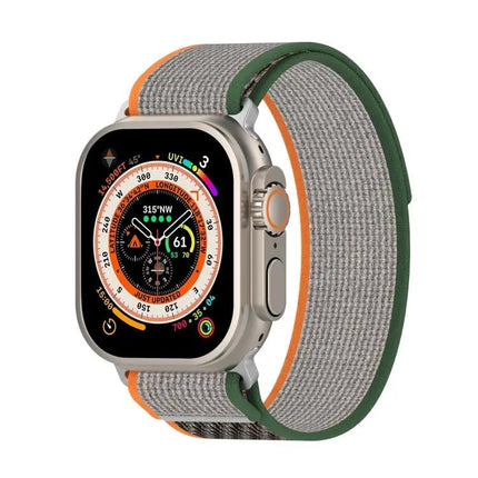Double Color Nylon Hook And Loop Watch Band For Apple Watch