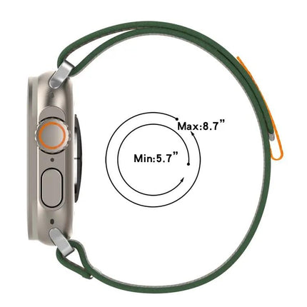 Double Color Nylon Hook And Loop Watch Band For Apple Watch