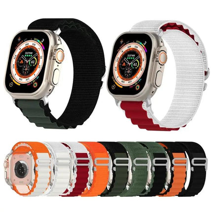 Double Color Nylon Watch Band For Apple Watch 49/45/44mm