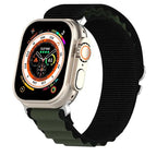 For Apple Watch Series 8&7 45mm/SE 2&6&SE&5&4 44mm / Black+Green
