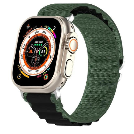 Two-Tone Nylon Canvas Apple Watch Band 40/41mm Metal Buckle | Syndmart