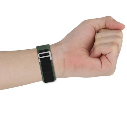 Two-Tone Nylon Canvas Apple Watch Band 40/41mm Metal Buckle | Syndmart