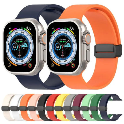 Magnetic Silicone Watch Band For Apple Watch 49mm/45mm