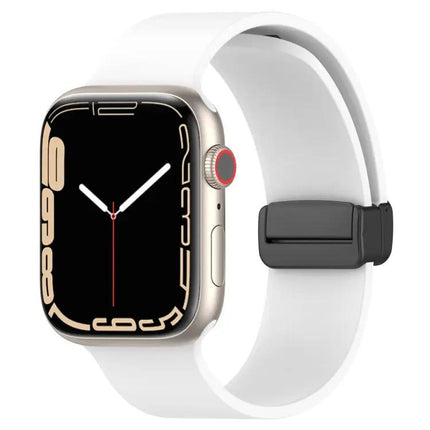 Magnetic Silicone Watch Band For Apple Watch 41mm Black