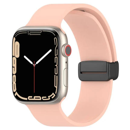 Magnetic Silicone Watch Band For Apple Watch 41mm Black