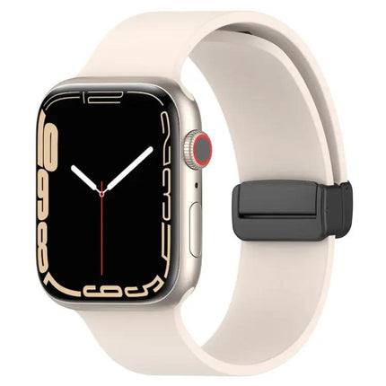 Magnetic Silicone Watch Band For Apple Watch 41mm Black