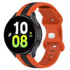For Samsung Galaxy Watch5 44mm / Orange+Black