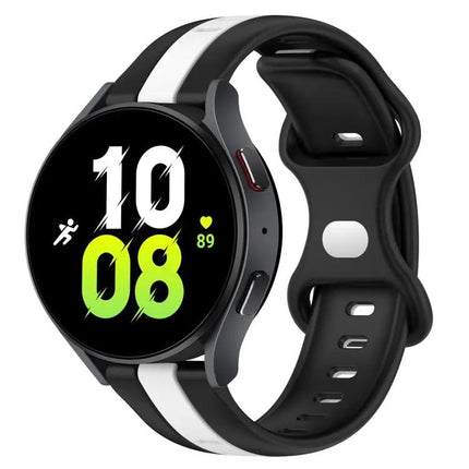 20mm Two-Tone Silicone Watch Band For Galaxy Watch5 40/44mm