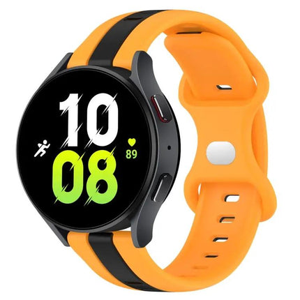 20mm Two-Tone Silicone Watch Band For Galaxy Watch5 40/44mm