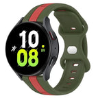For Samsung Galaxy Watch5 44mm / Red+Army Green