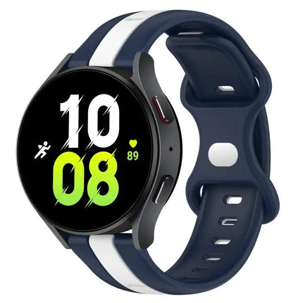 20mm Two-Tone Silicone Watch Band For Galaxy Watch5 40/44mm