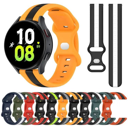 20mm Two-Tone Silicone Watch Band For Galaxy Watch5 40/44mm