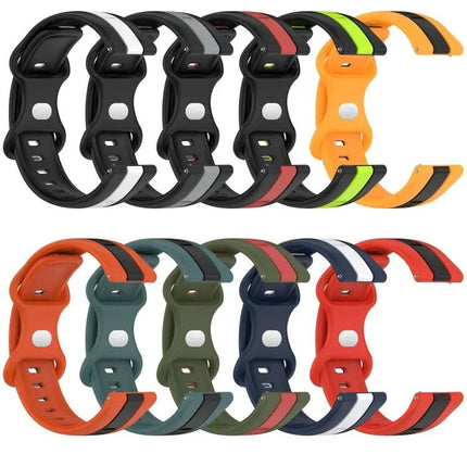 20mm Two-Tone Silicone Watch Band For Galaxy Watch5 40/44mm