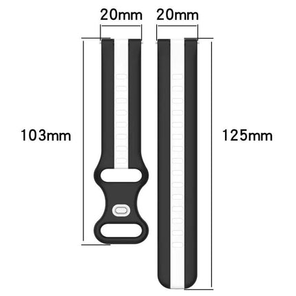 20mm Two-Tone Silicone Watch Band For Galaxy Watch5 40/44mm
