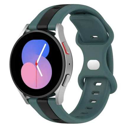 20mm Two-Tone Silicone Watch Band For Galaxy Watch5 40/44mm