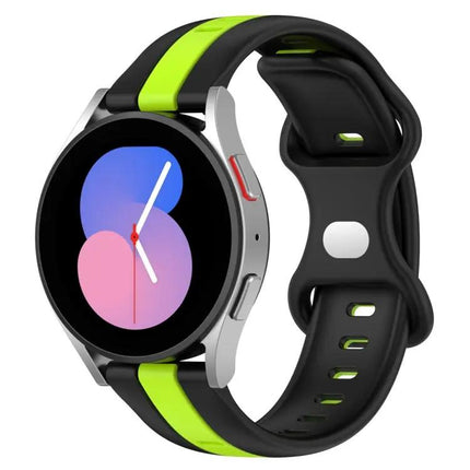 20mm Two-Tone Silicone Watch Band For Galaxy Watch5 40/44mm