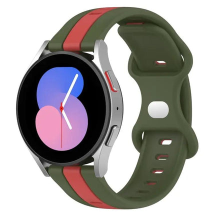 20mm Two-Tone Silicone Watch Band For Galaxy Watch5 40/44mm